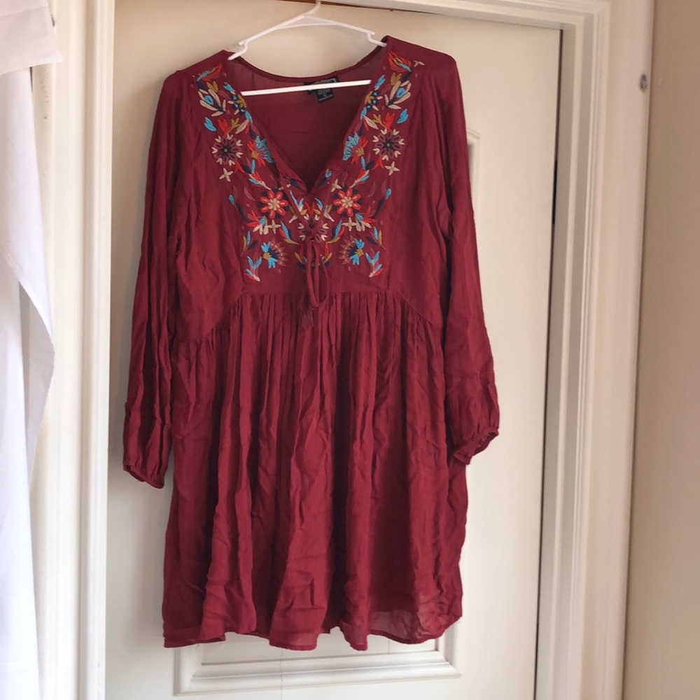 Cute bohemian kind sleev short dress